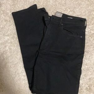 Black straight leg jeans
